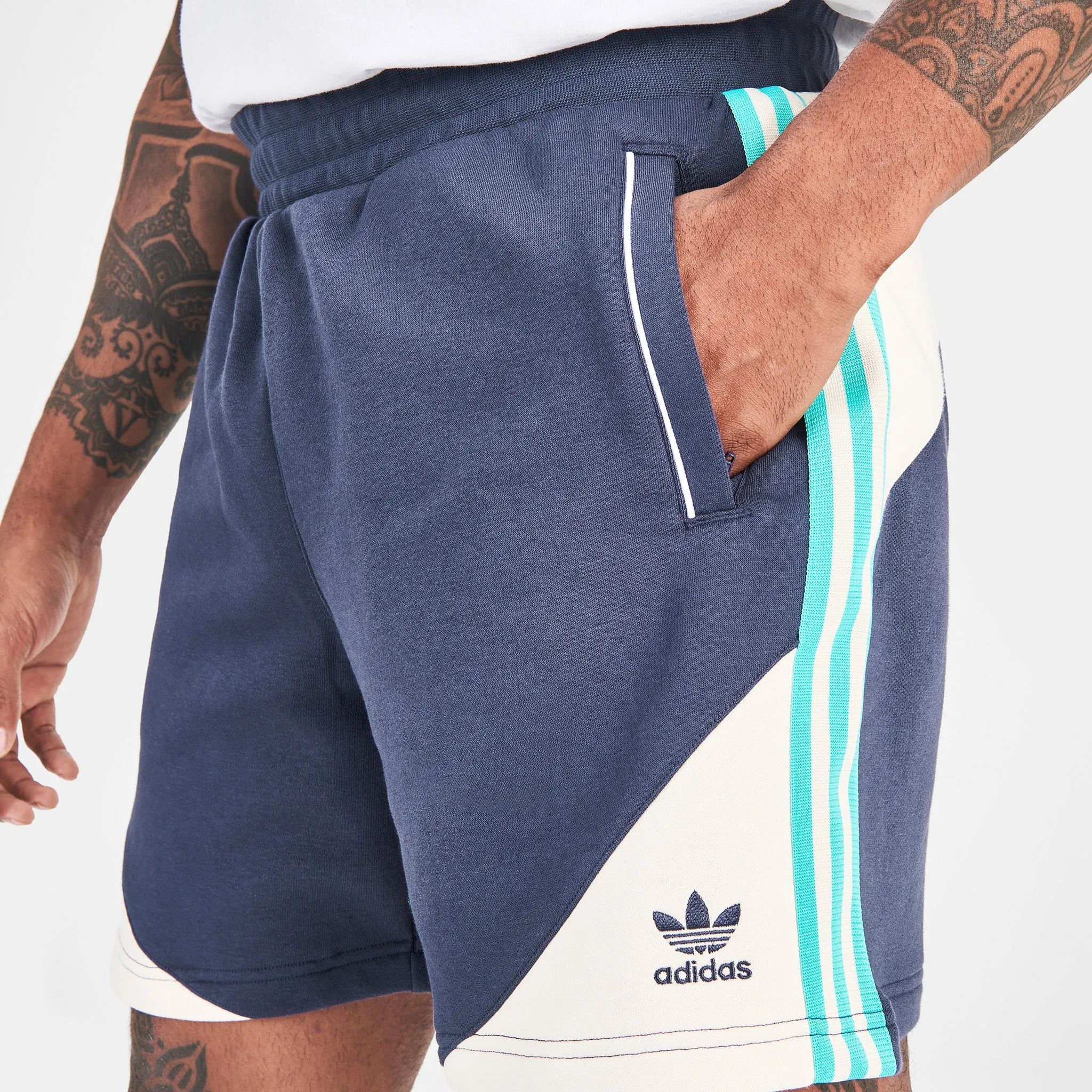 adidas Originals SST Fleece Shorts Halo Mint / White