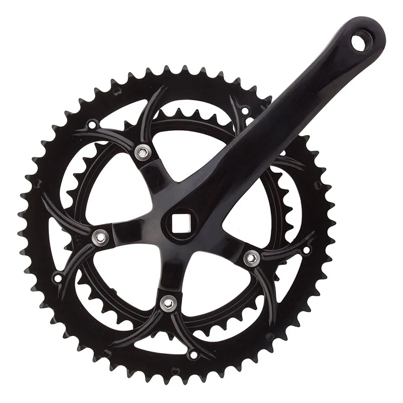 Alloy Double 172.5x53/39 110 SQR JIS crankset black