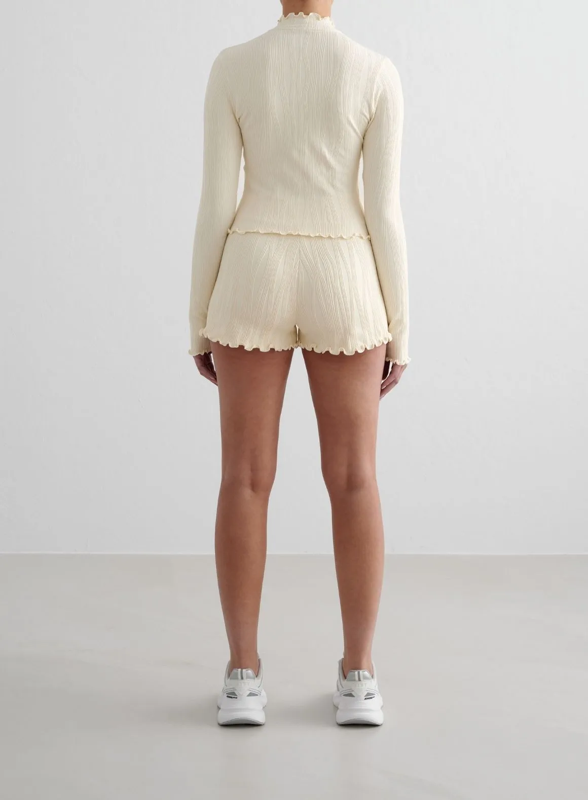 Almond White Tulip Shorts