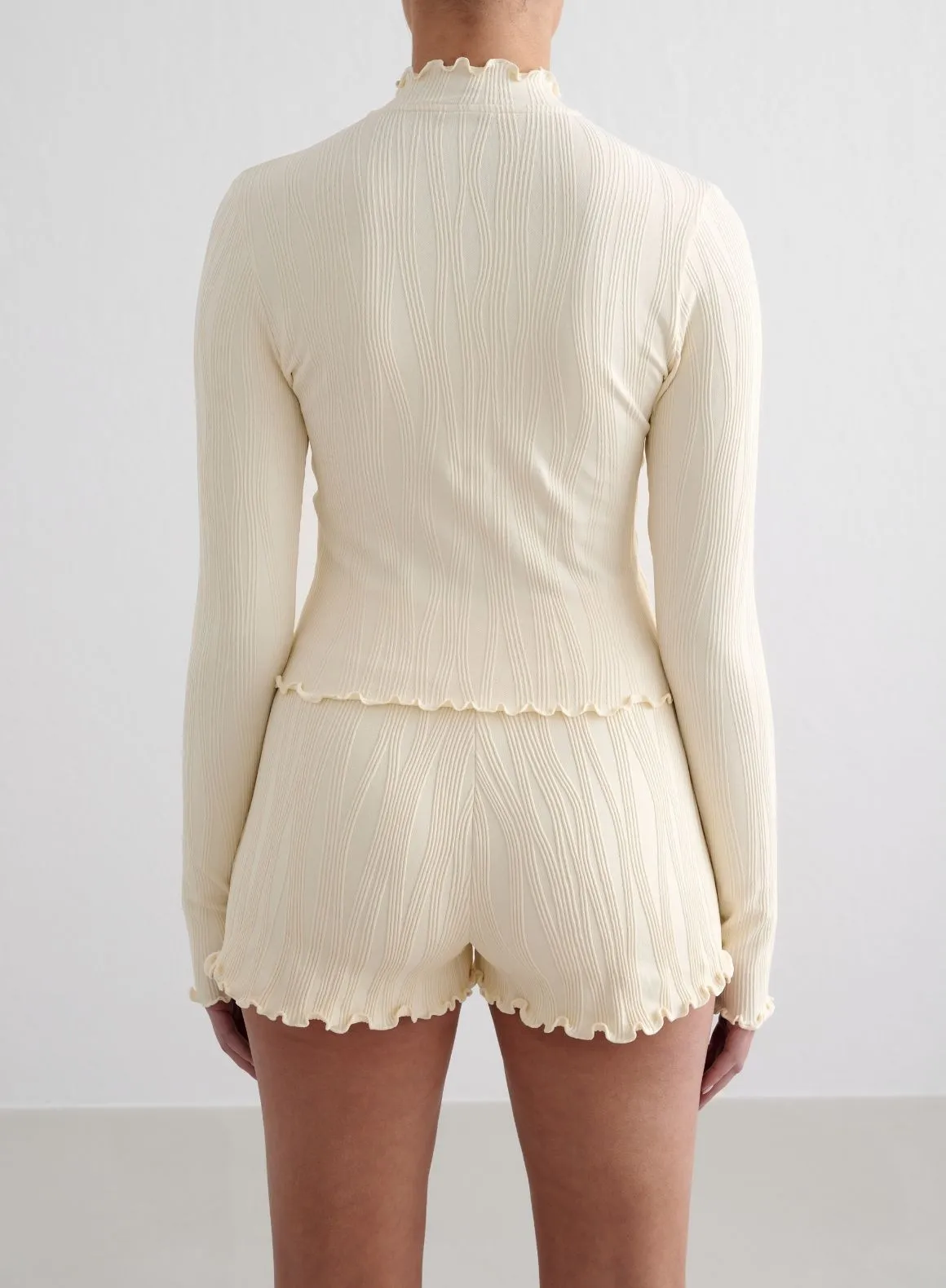 Almond White Tulip Shorts