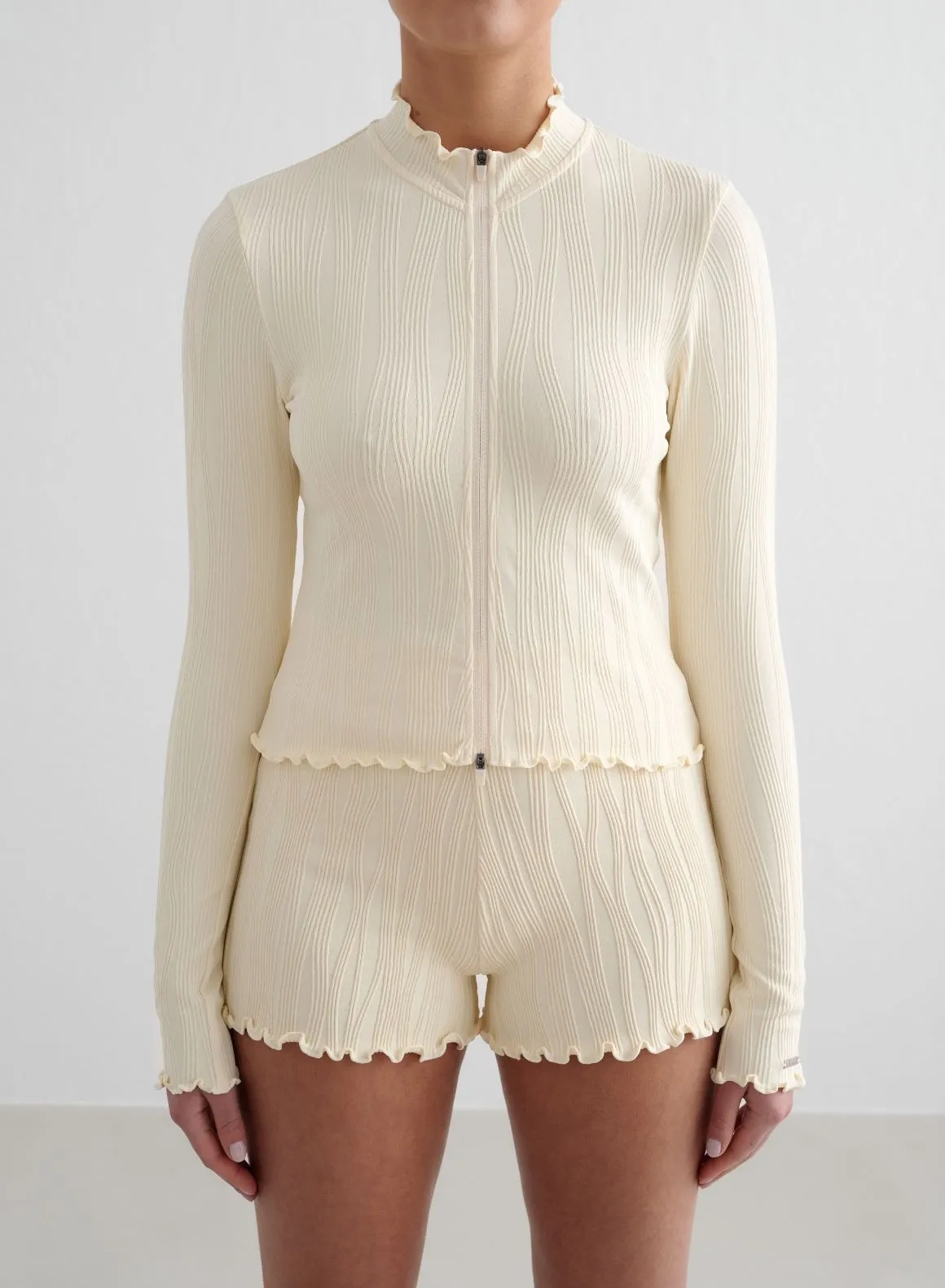 Almond White Tulip Shorts