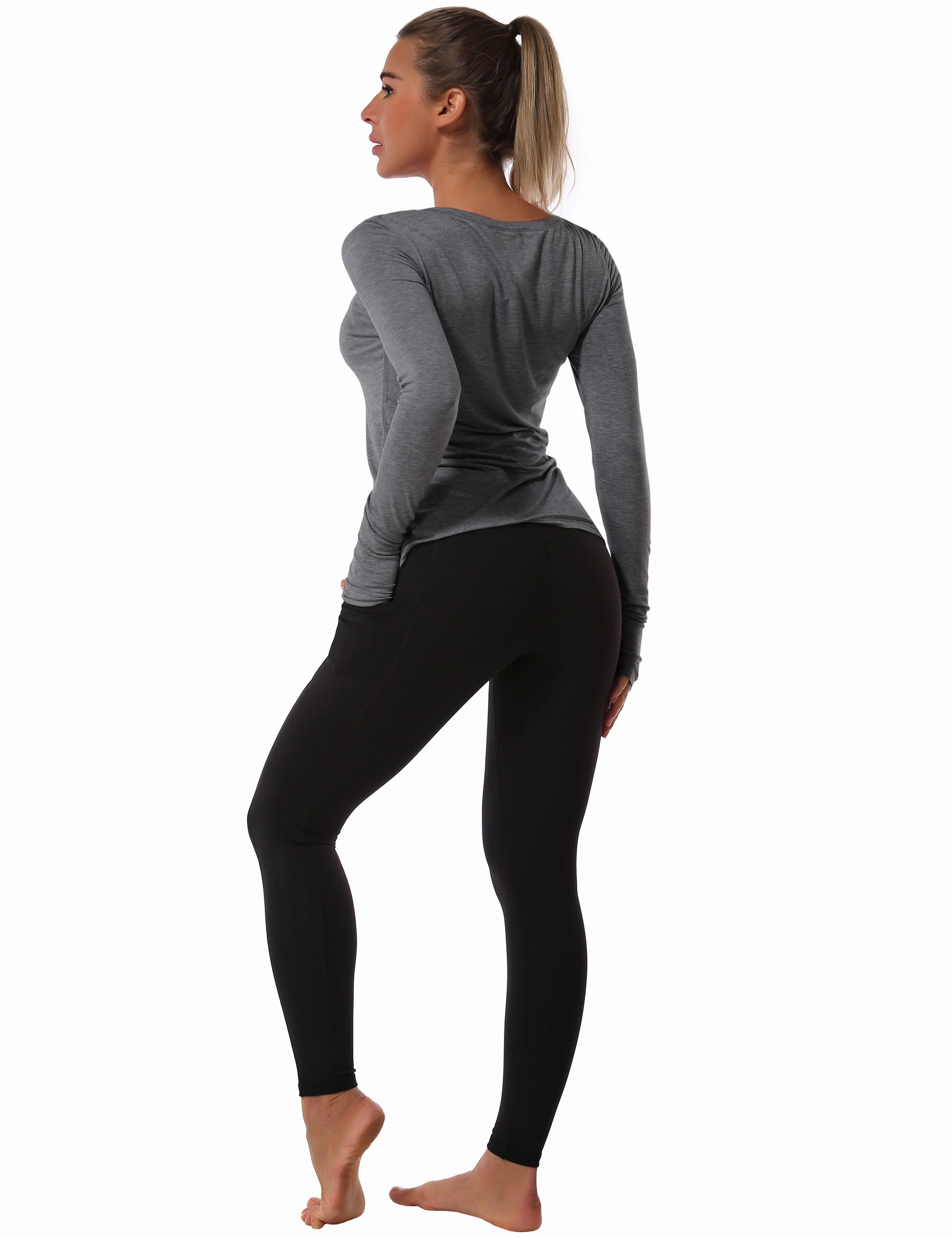 Athlete Long Sleeve Tops heathercharcoal_Tall Size
