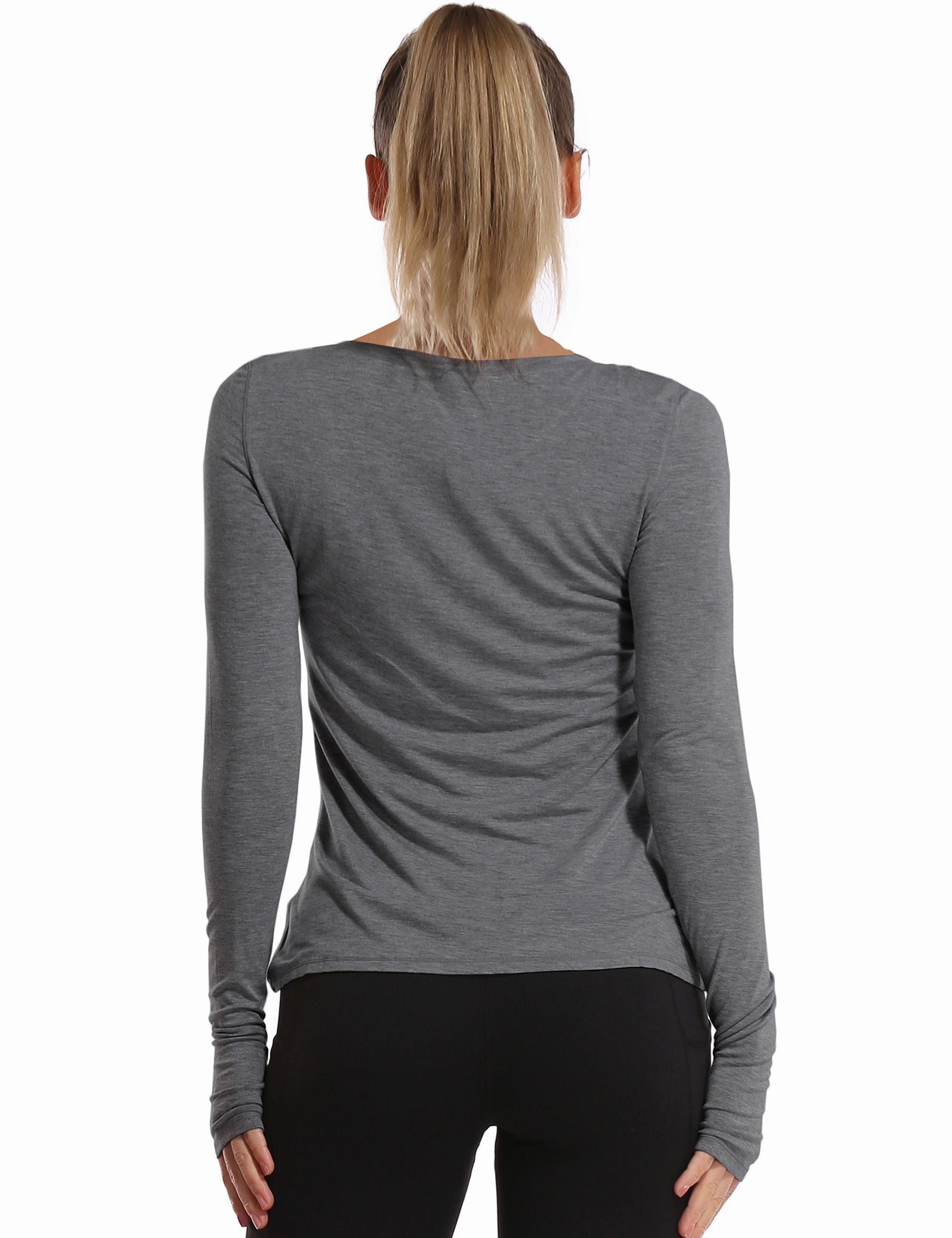 Athlete Long Sleeve Tops heathercharcoal_Tall Size