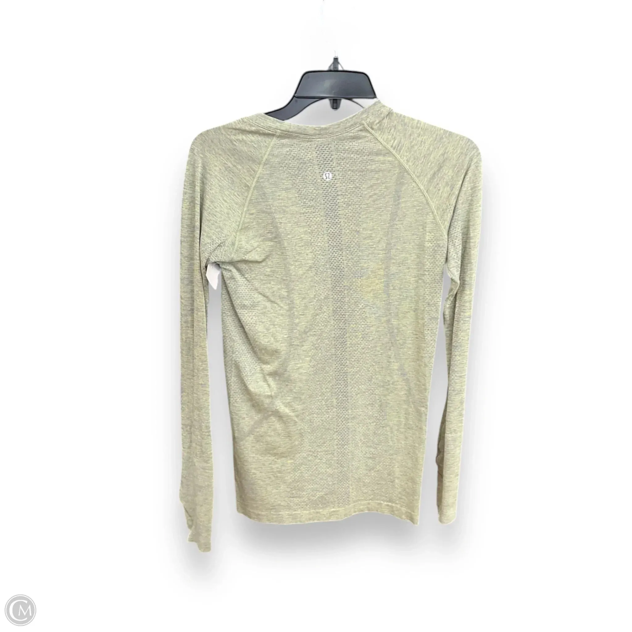 Athletic Top Long Sleeve Crewneck By Lululemon In Green, Size: 6
