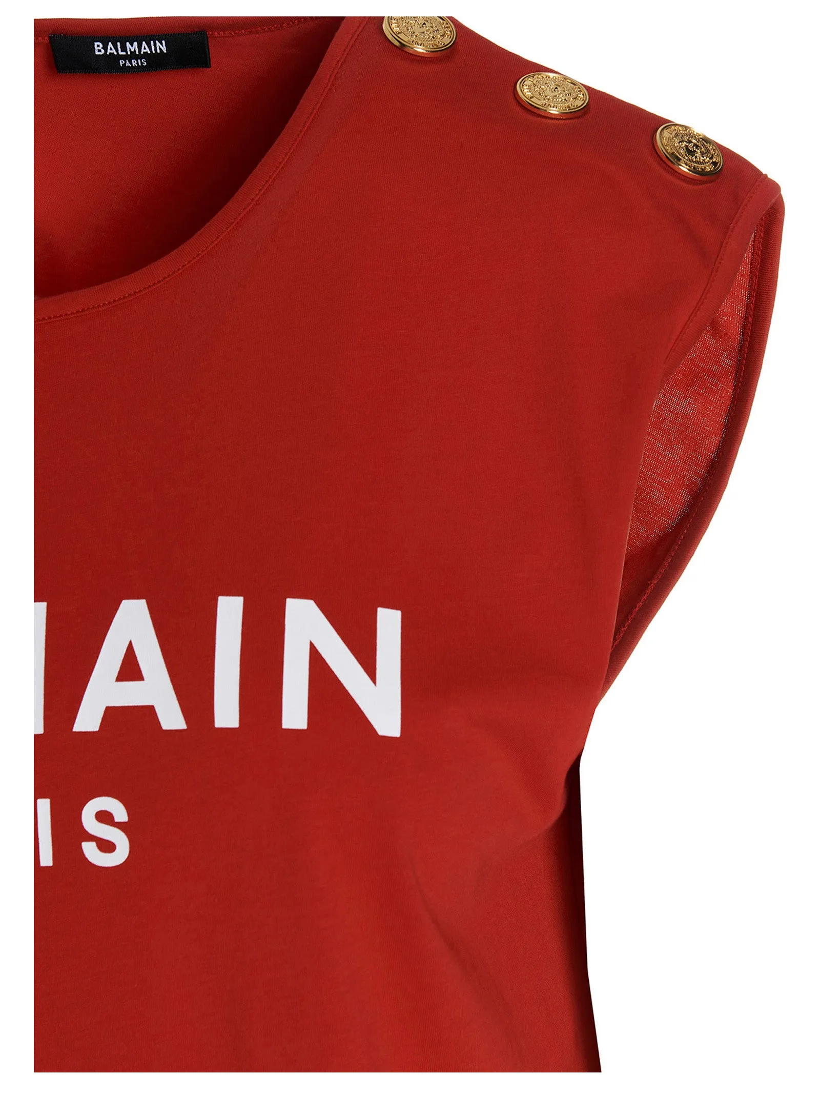 Balmain Button Embellished Tank Top