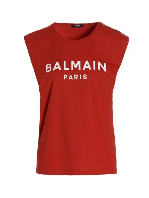 Balmain Button Embellished Tank Top