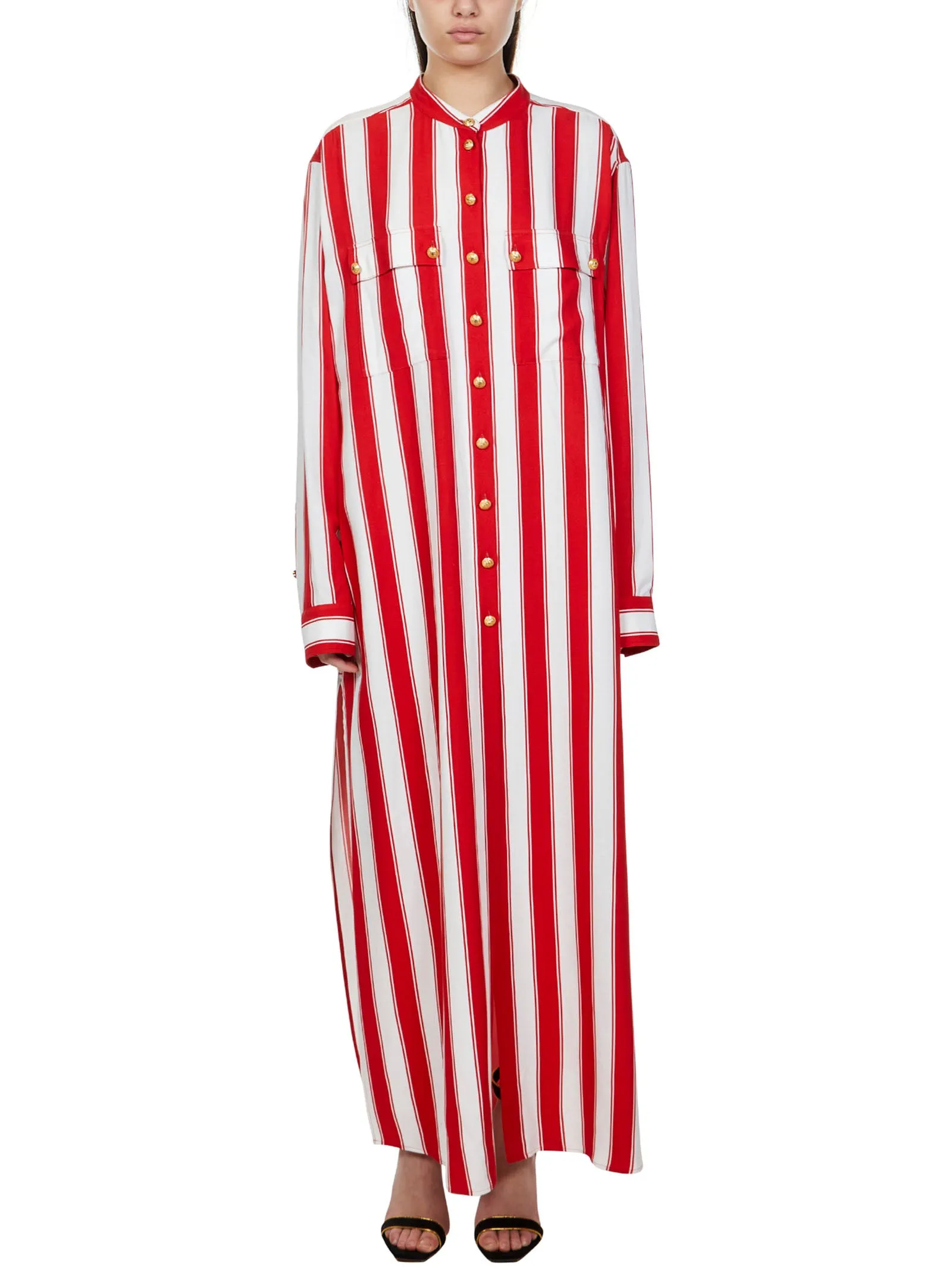 Balmain Striped Long Sleeved Shirt