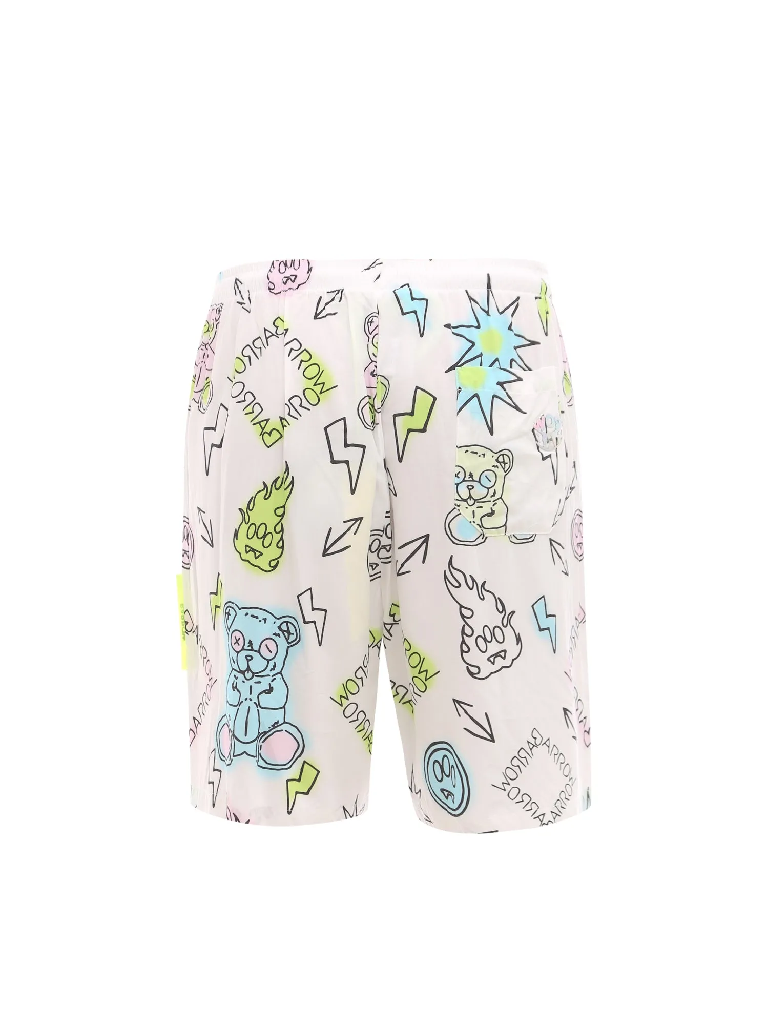 Barrow Logo Patch Printed Bermuda Shorts