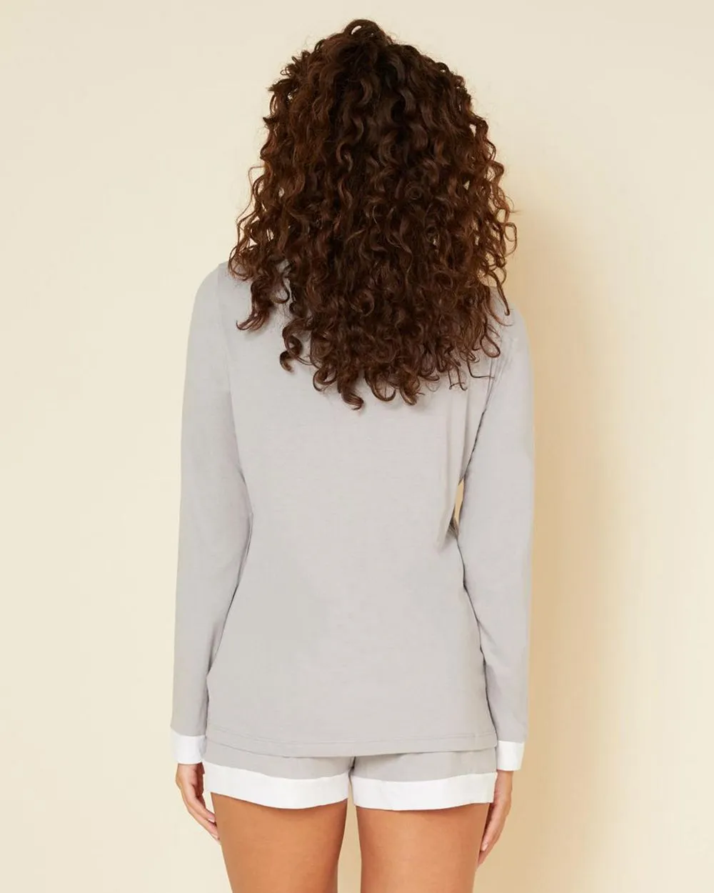 Bella Bridal Long Sleeve Top & Boxer Pajama Set