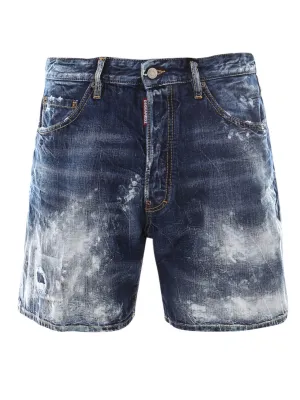 Dsquared2 Distressed Bermuda Denim Shorts