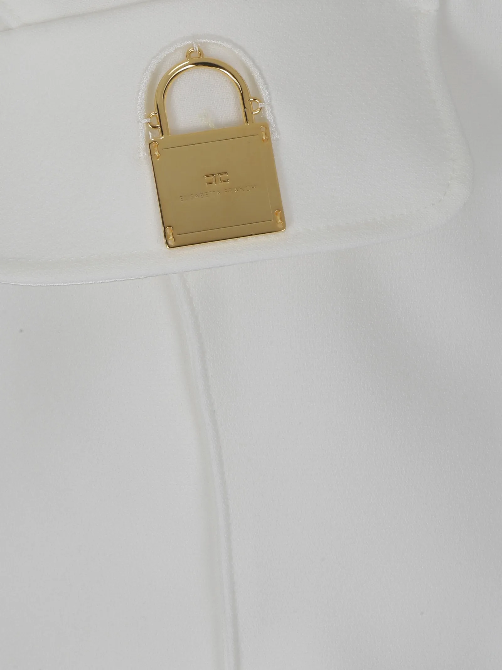 Elisabetta Franchi Panelled Square-Neck Cropped Top