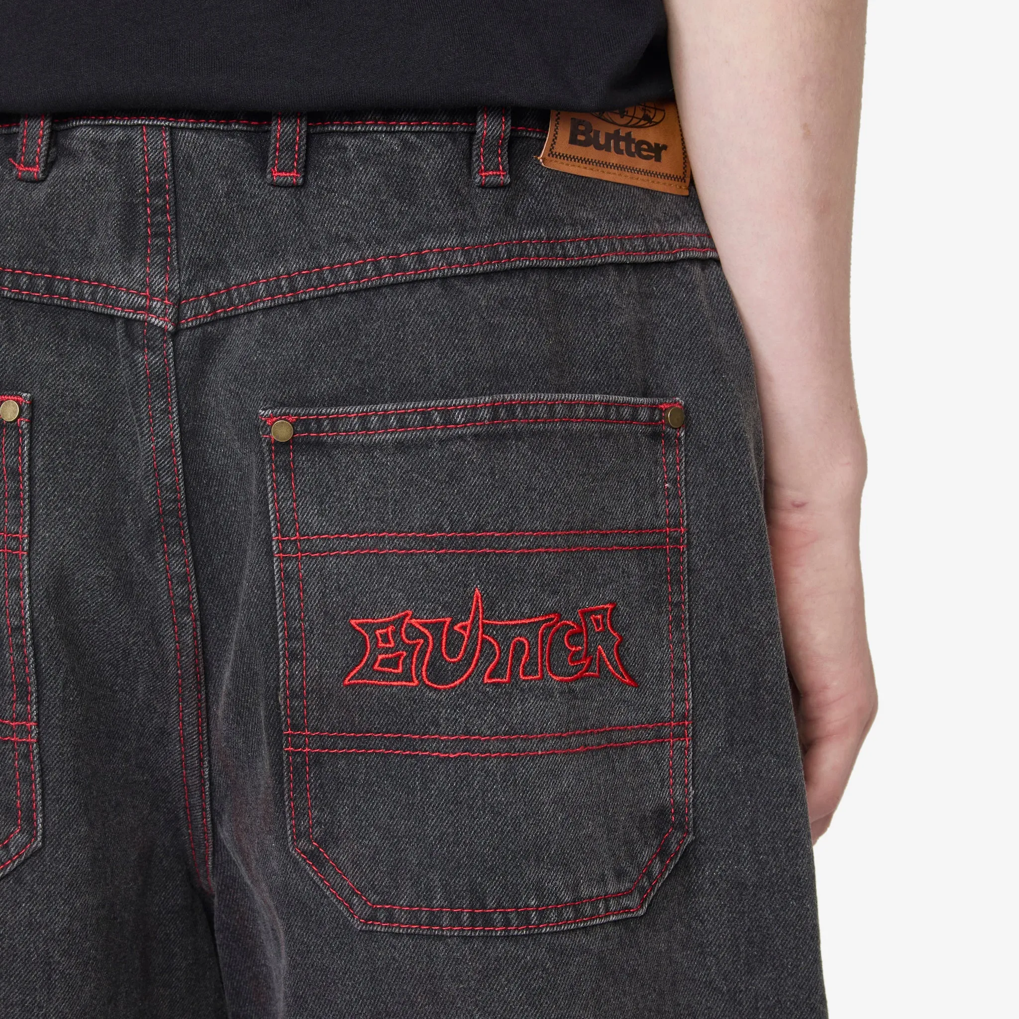 Encounter Denim Shorts Tinted Washed Black
