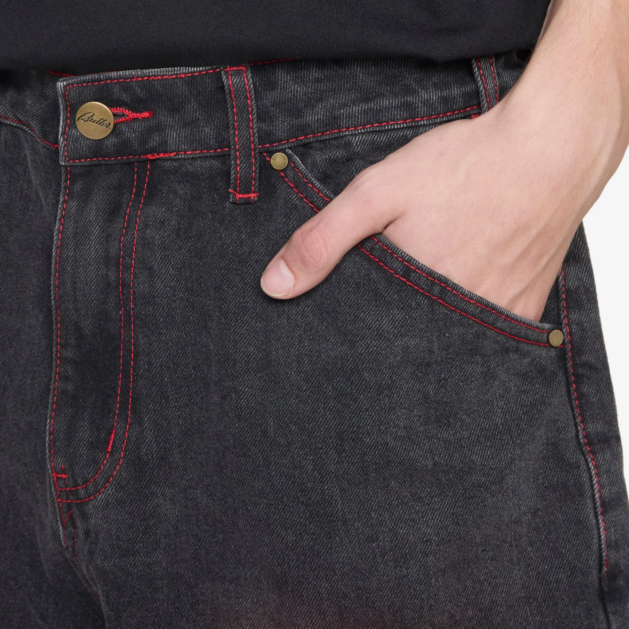 Encounter Denim Shorts Tinted Washed Black
