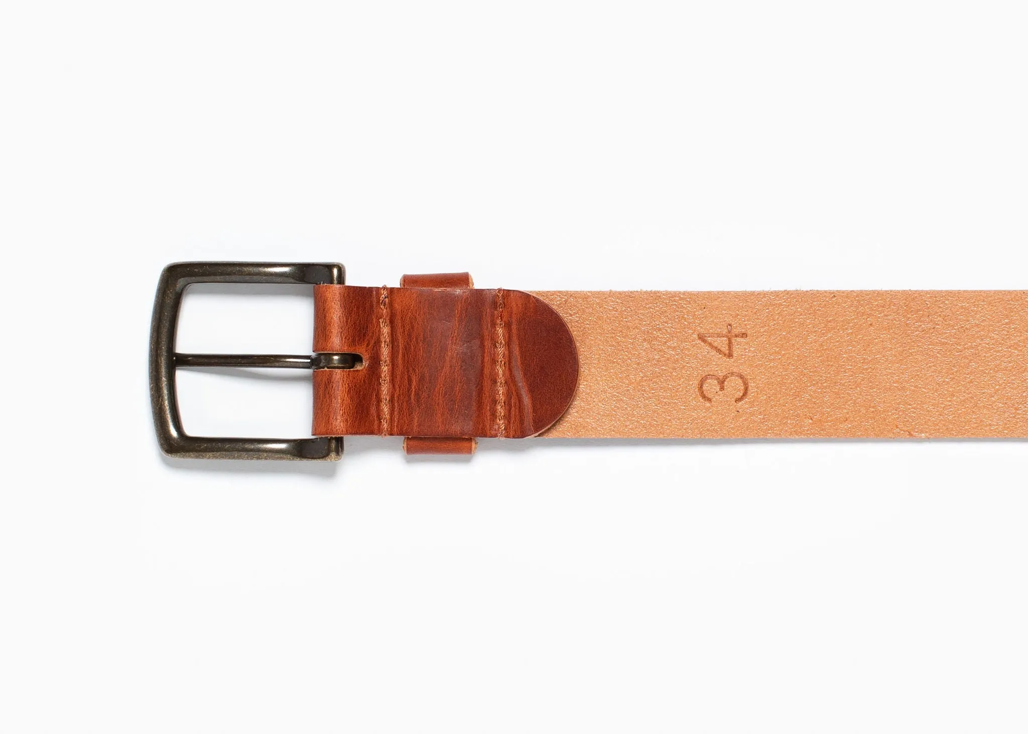 English Tan Dublin Leather Belt
