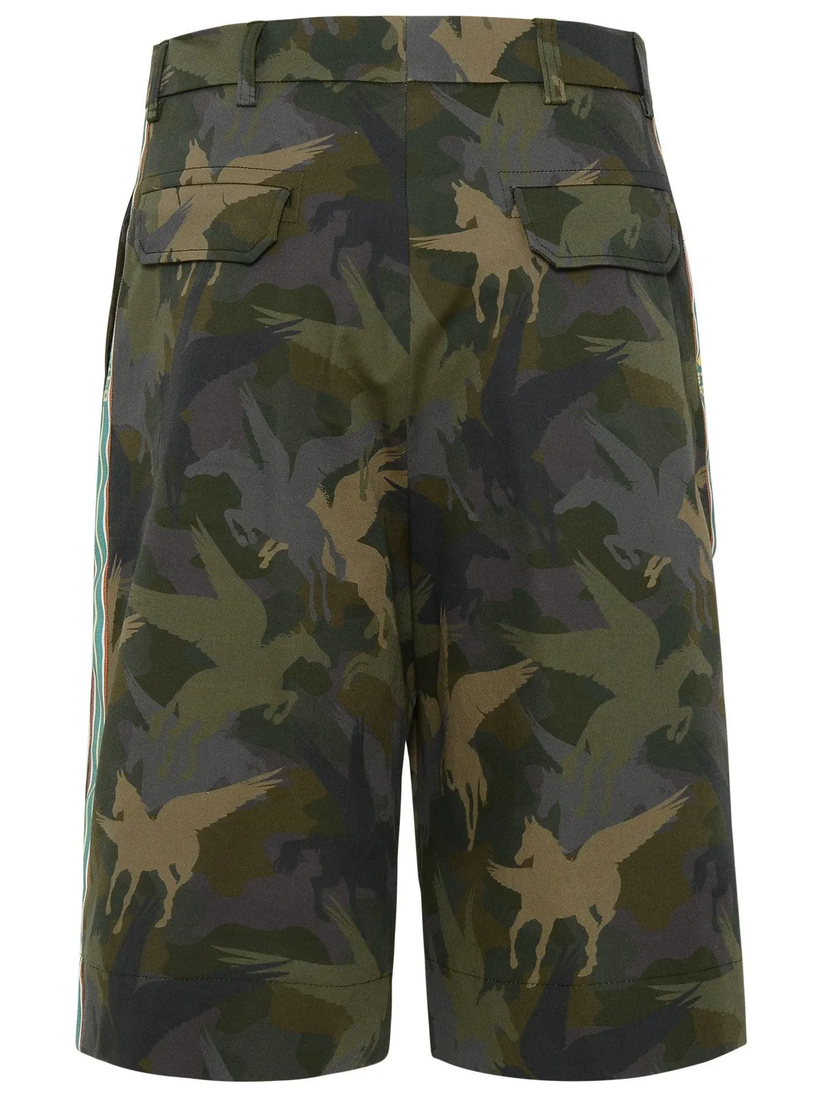 Etro Camouflage-Printed Side Striped Bermuda Shorts