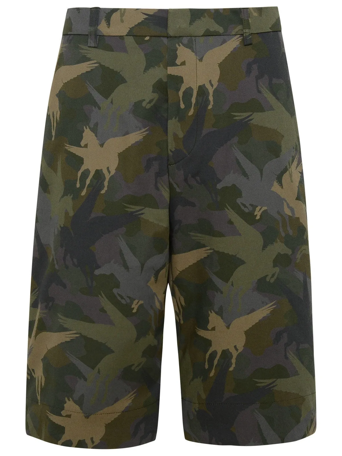 Etro Camouflage-Printed Side Striped Bermuda Shorts
