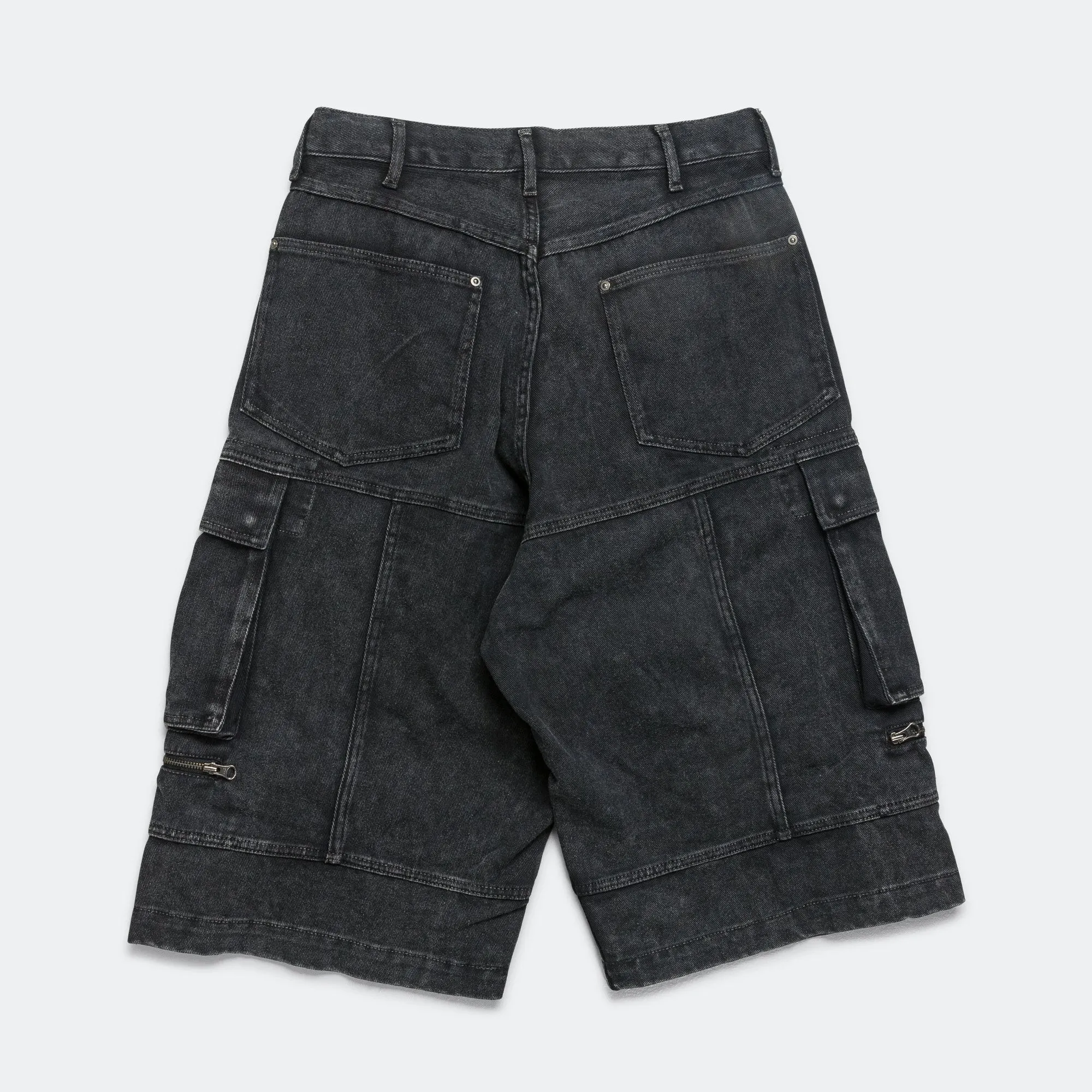 Faded Cargo Shorts - Black