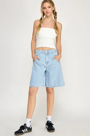 FLARE BERMUDA SHORTS