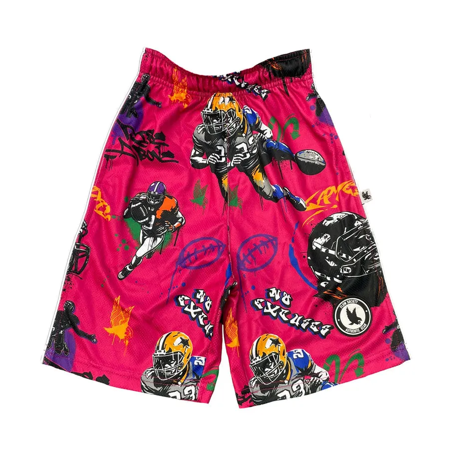 Flow Society Kids Rise Above It Football Graffiti Short