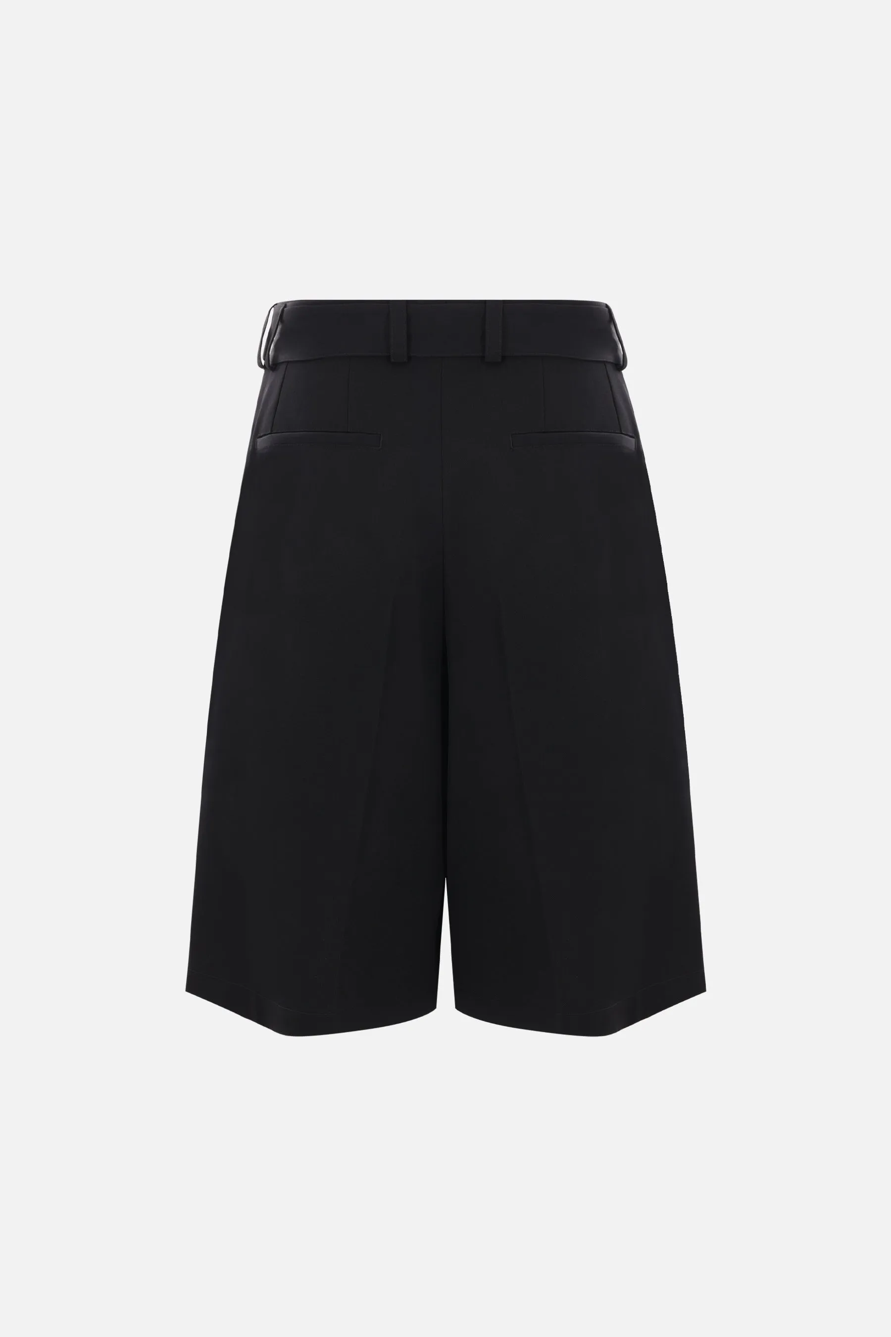 gabardine shorts with belt