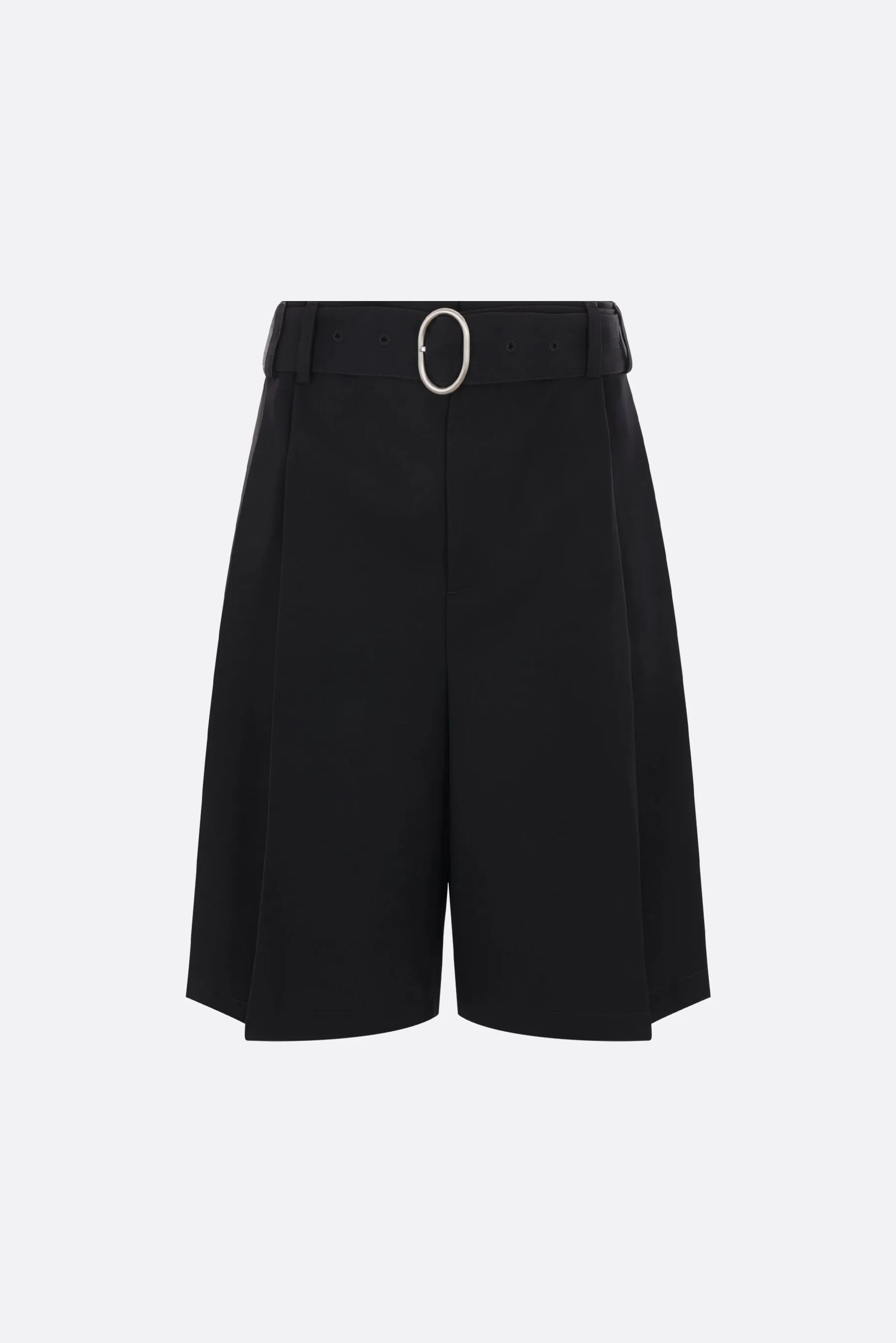 gabardine shorts with belt