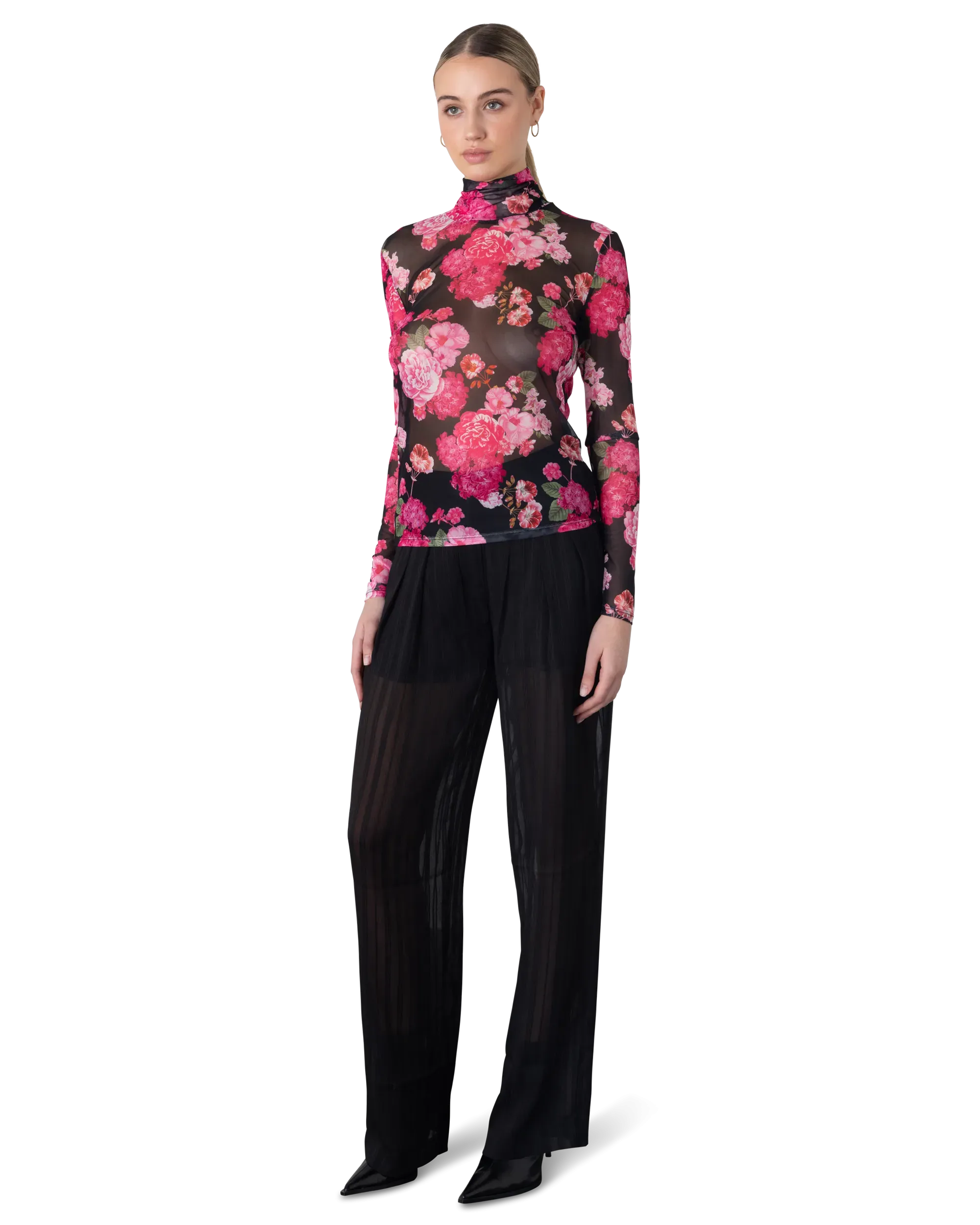 Generation Love Tyla Floral Mesh Top