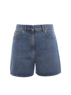 Gucci Logo Patch Button Detailed Shorts