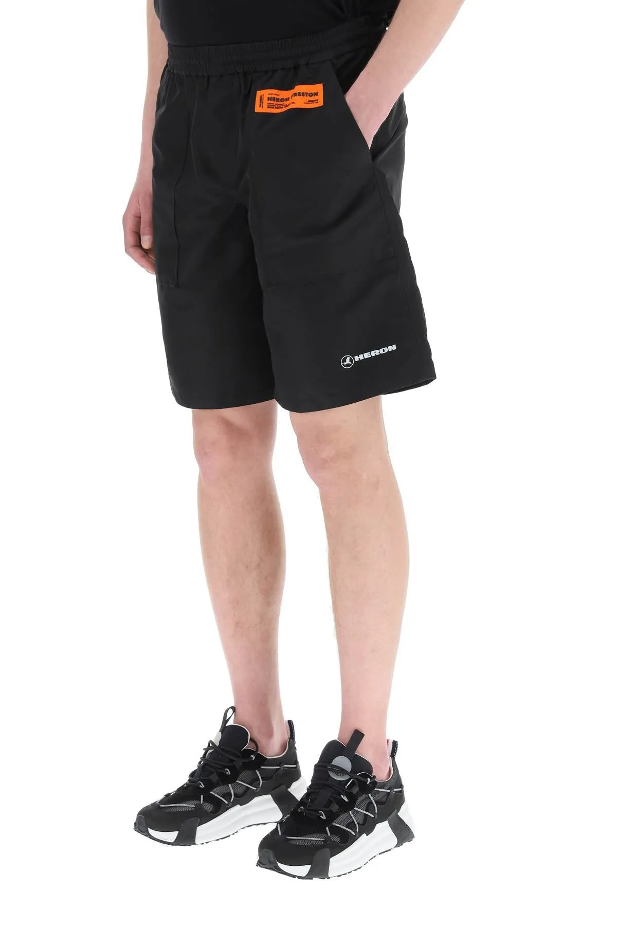 Heron Preston Logo Patch Elasticated-Waist Track Shorts