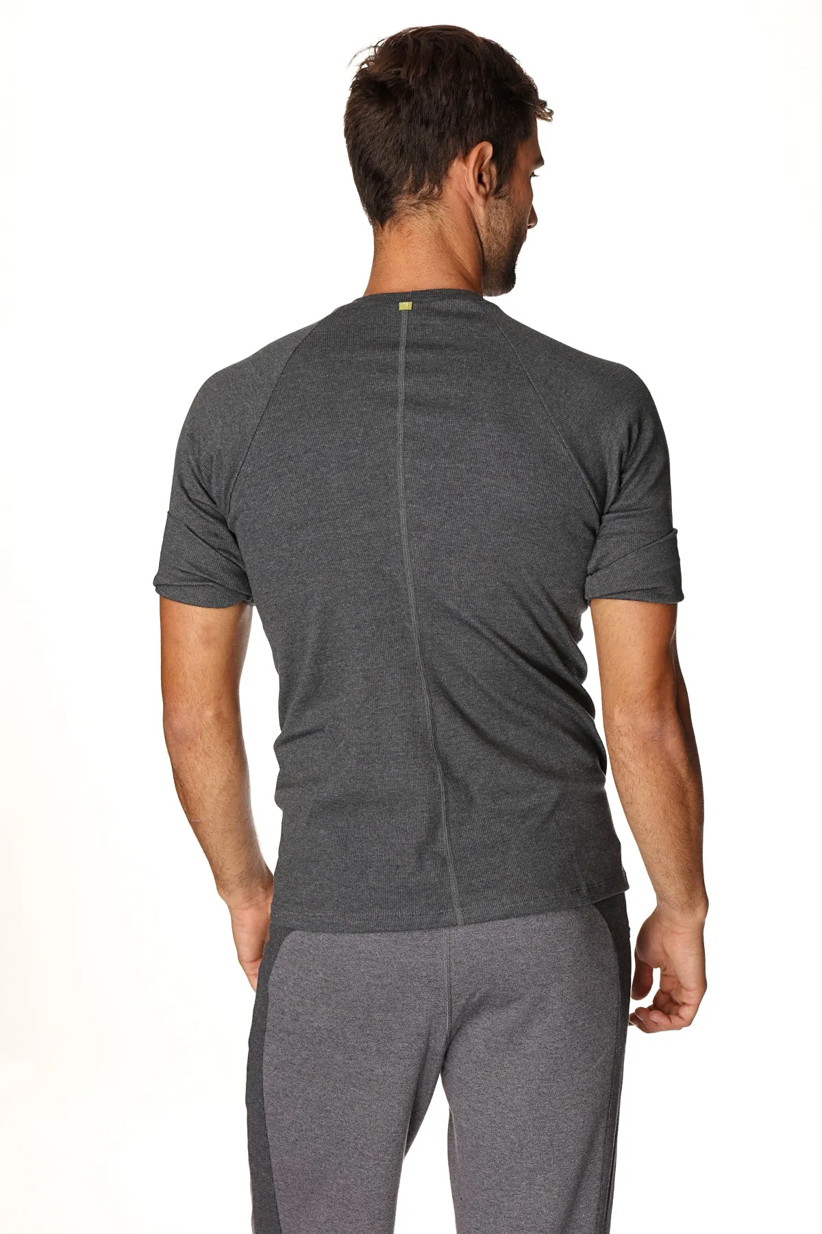 Hybrid CREW Neck Raglan Tee (Charcoal)