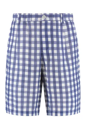 Jacquemus Mid-Rise Checked Shorts