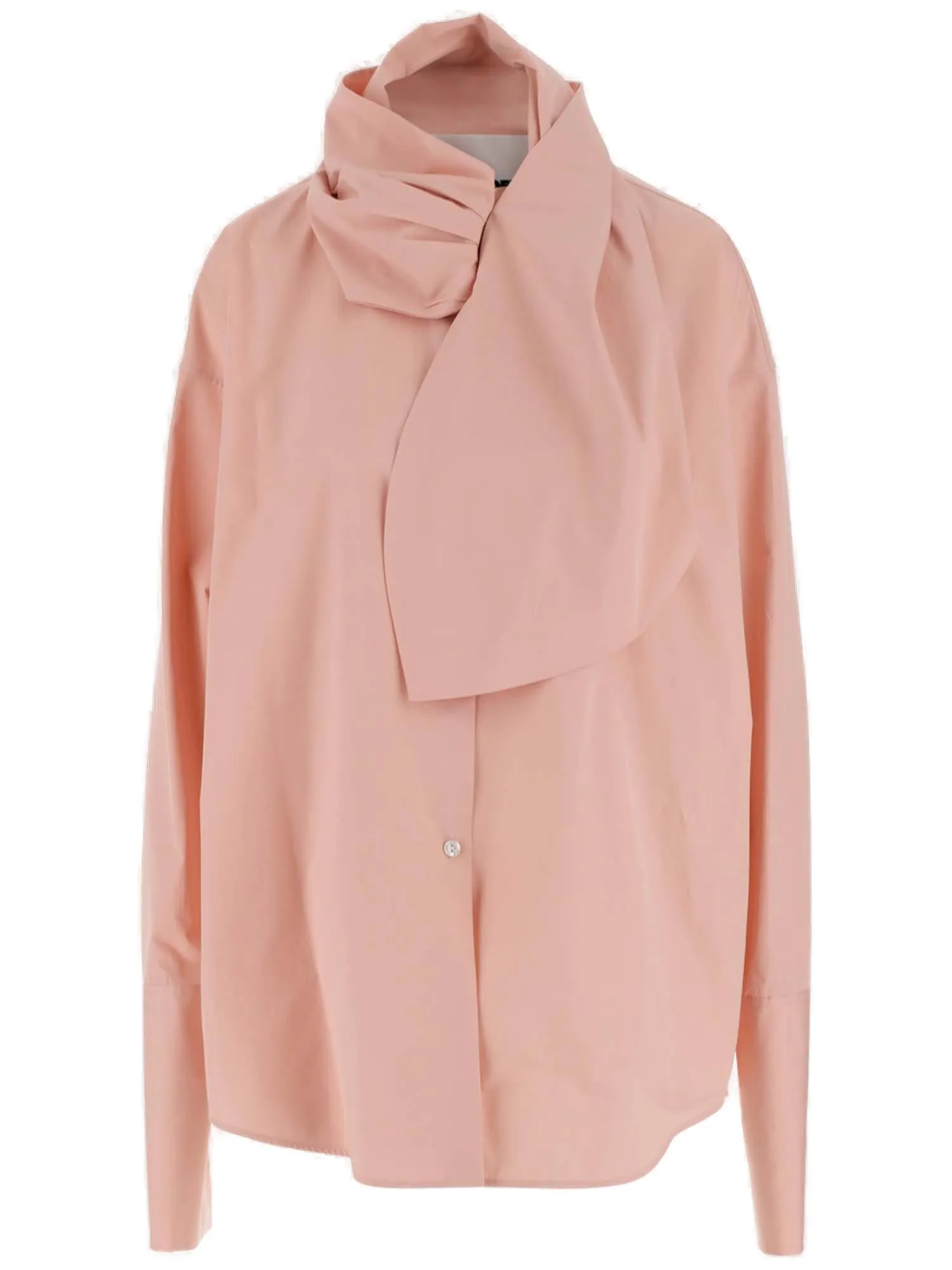 Jil Sander High-Neck Button-Up Shirt
