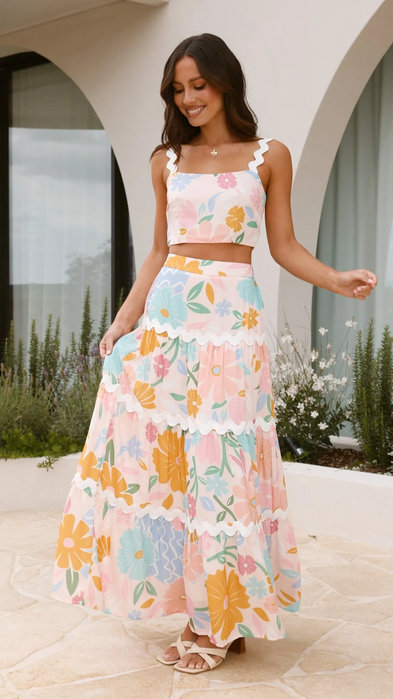 Kallima Crop Top - Blush Petal