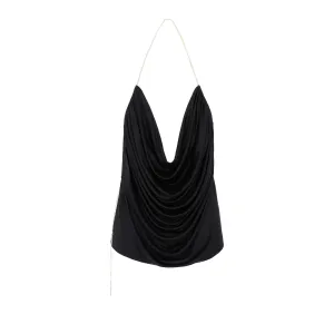 Loewe V-Neck Chained Strap Top