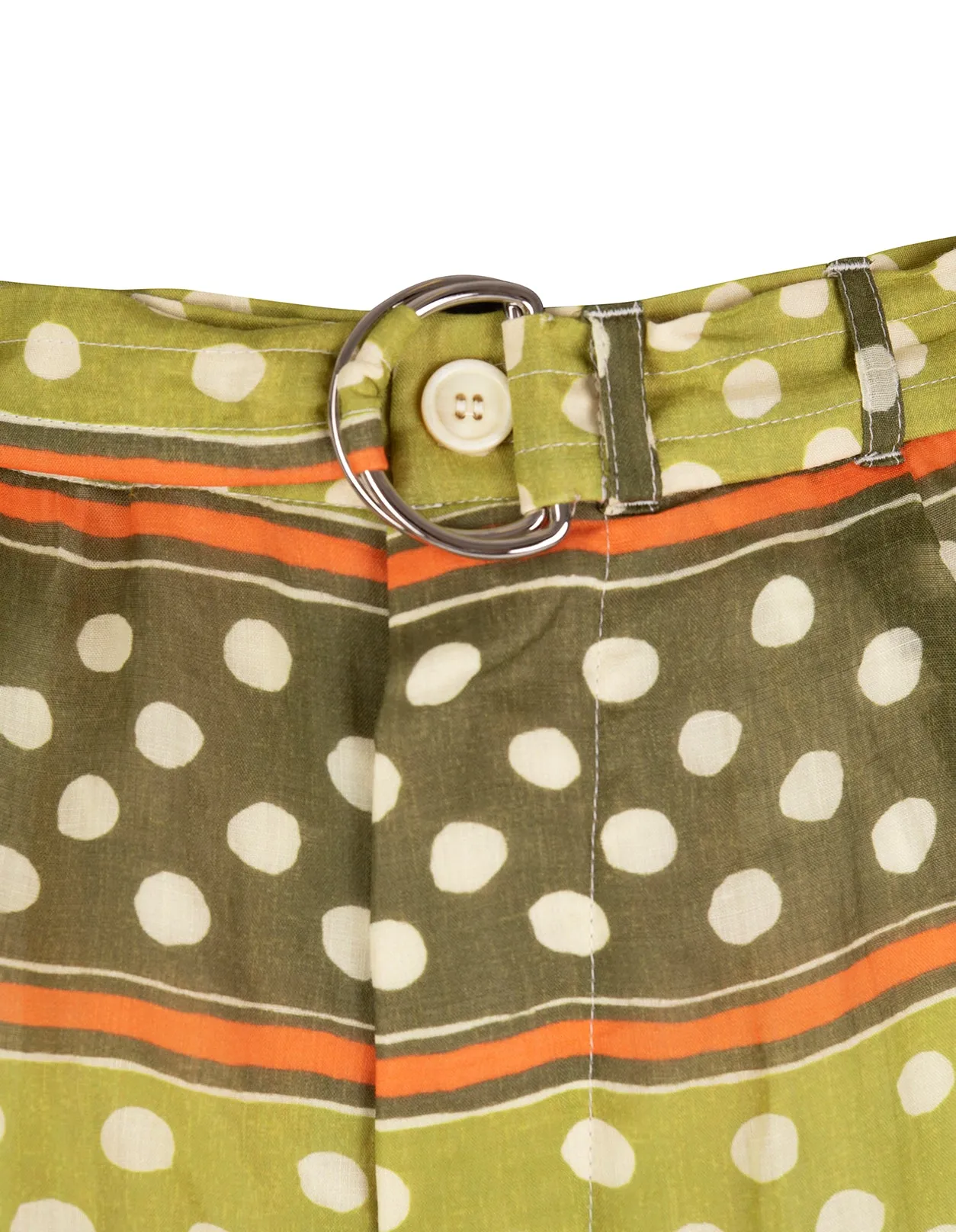 Marni Polka Dot Printed Belted Shorts