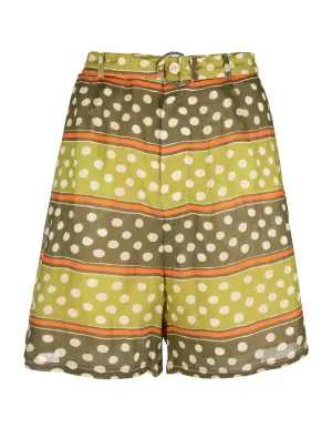 Marni Polka Dot Printed Belted Shorts