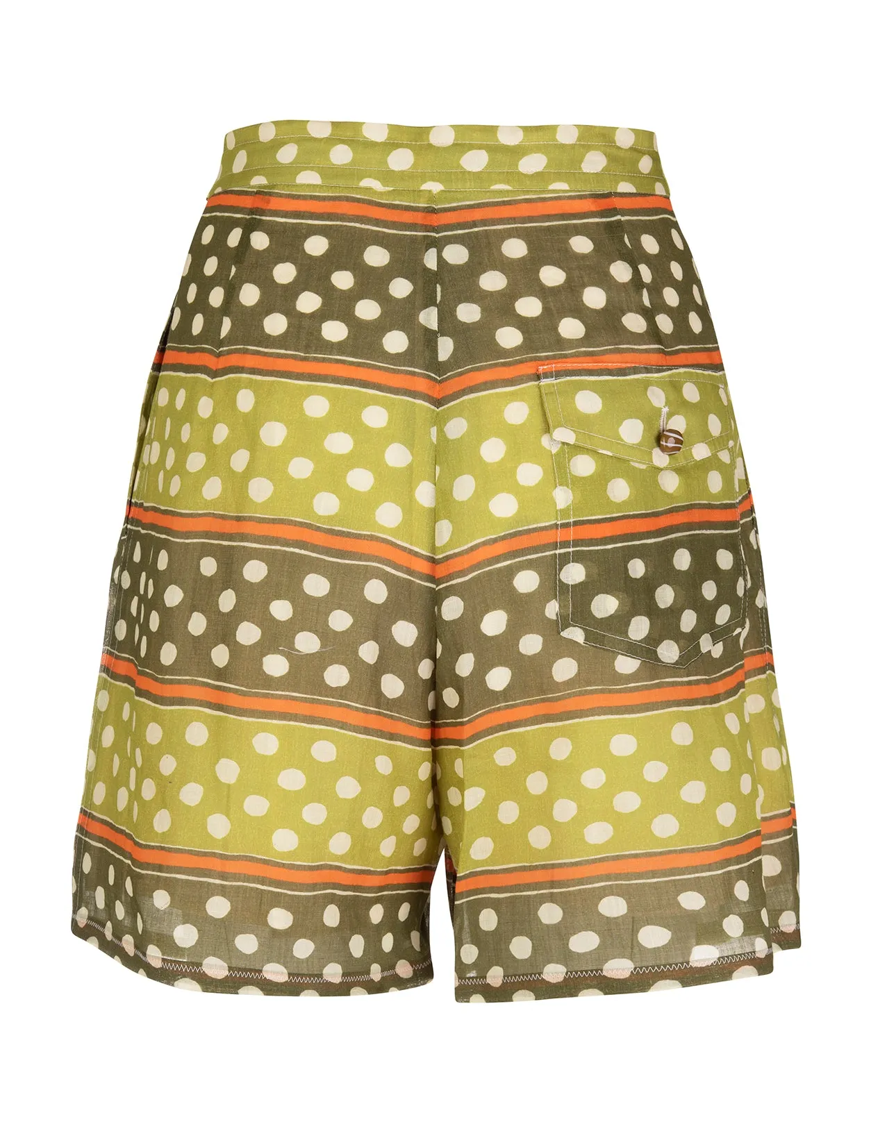 Marni Polka Dot Printed Belted Shorts