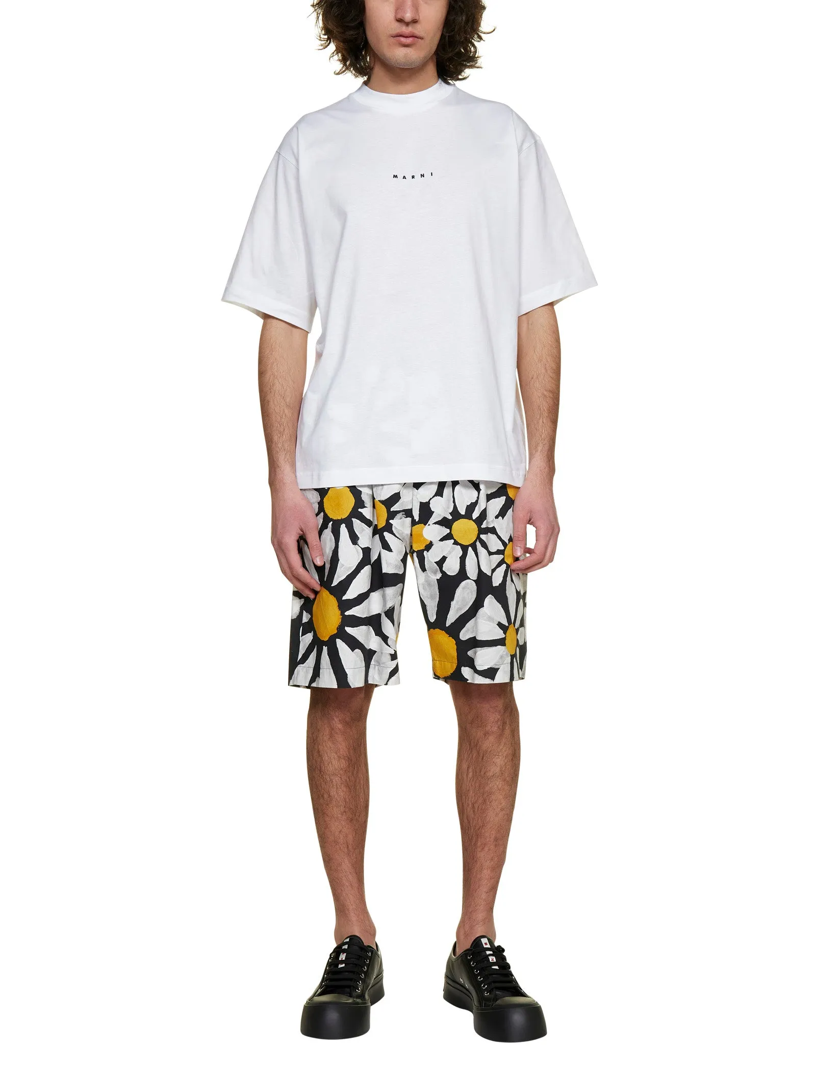 Marni Wide Leg Bermuda Shorts