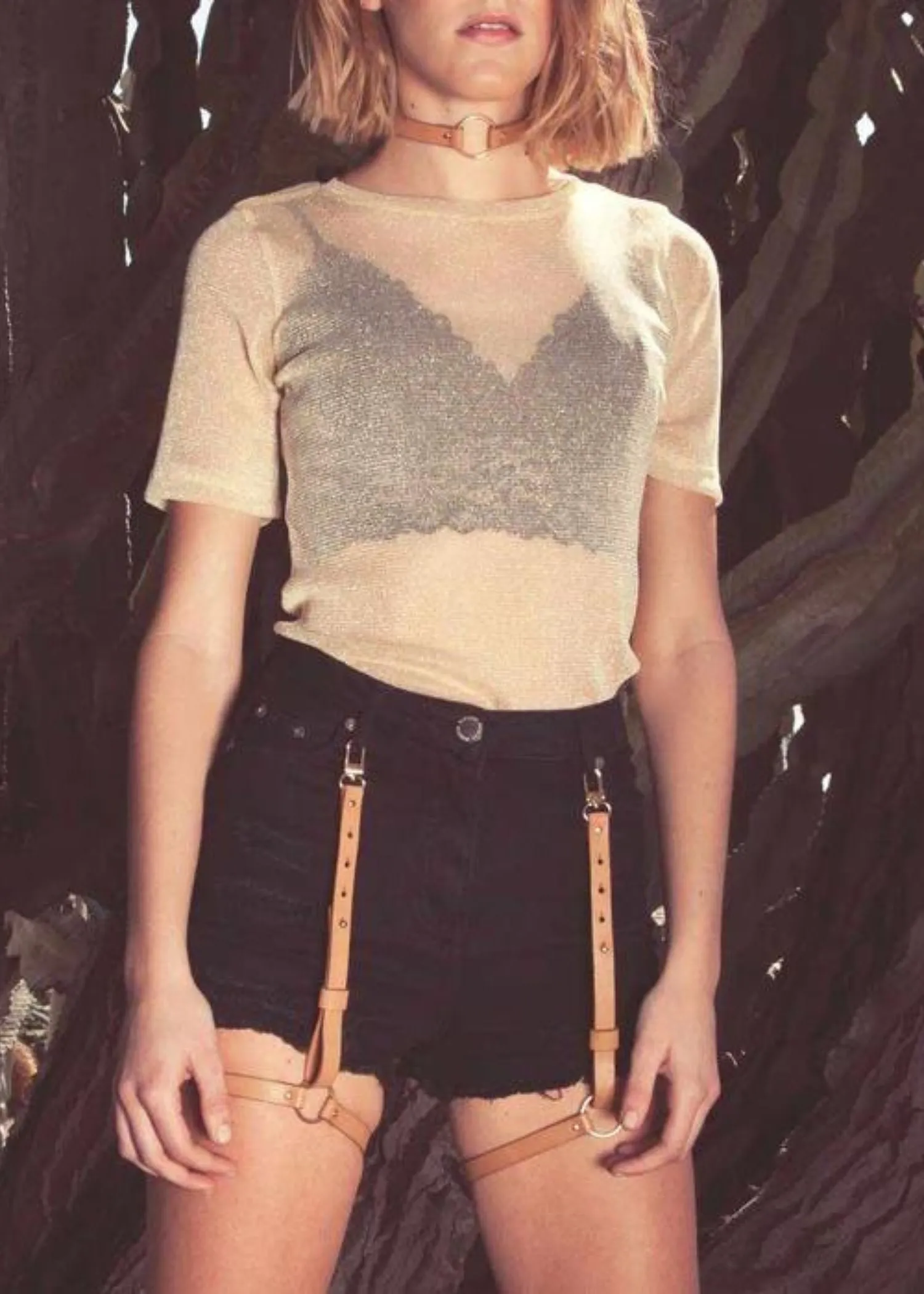 Maze Shorts Garter (Brown)
