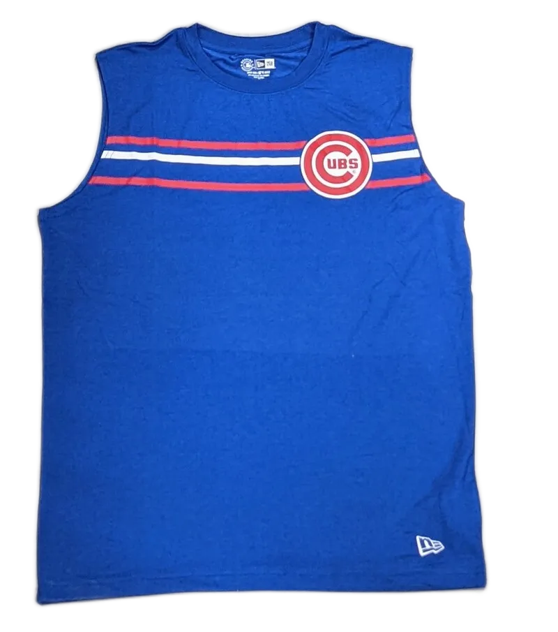 Men's Chicago Cubs New Era Blue Sleevless T-Shirt