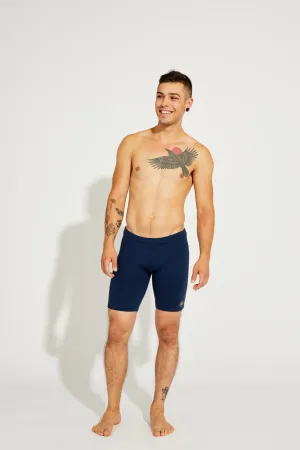 Men's Cycling Shorts, Navy Blue Supplex