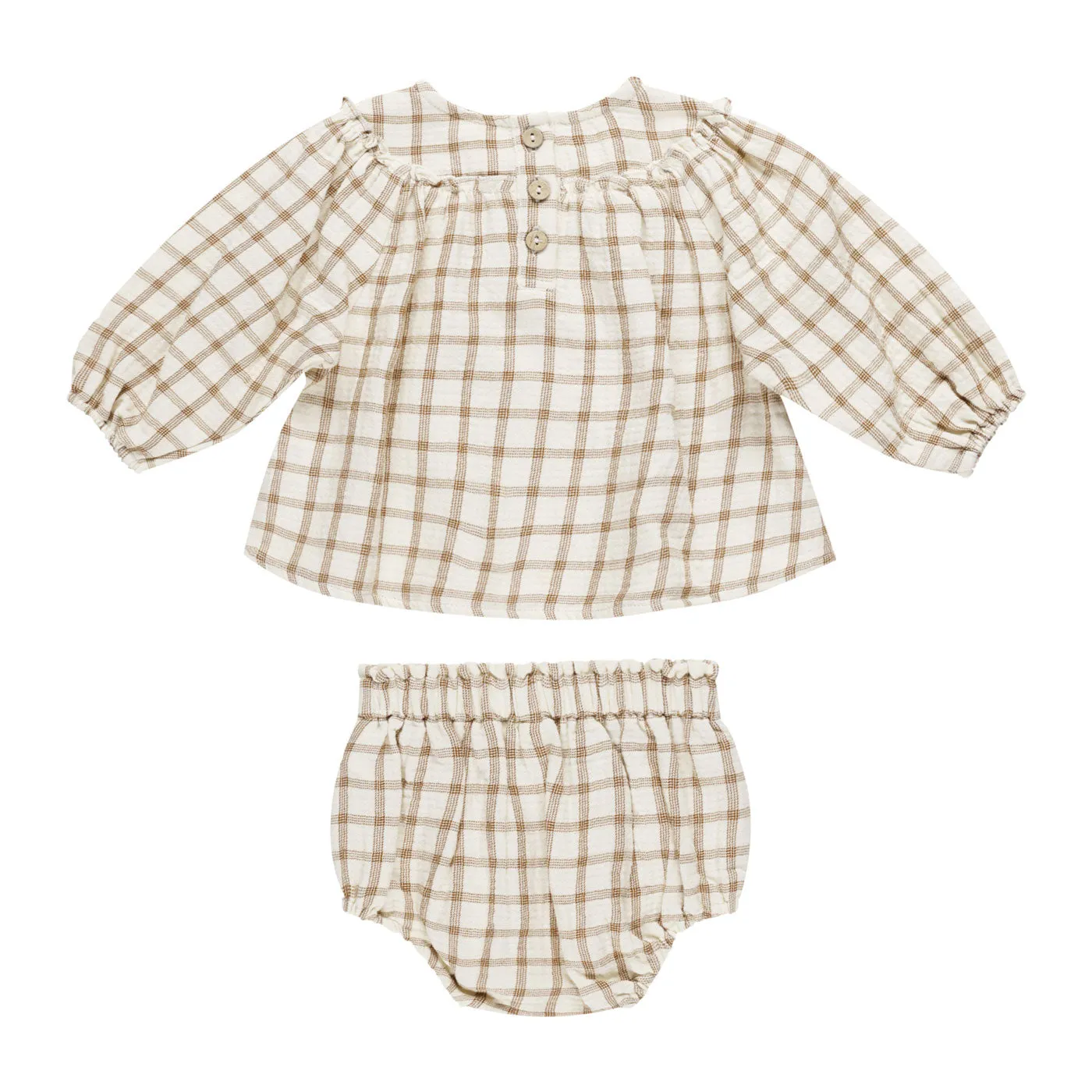 Mia Top   Bloomer Set - Cinnamon Plaid - FINAL SALE