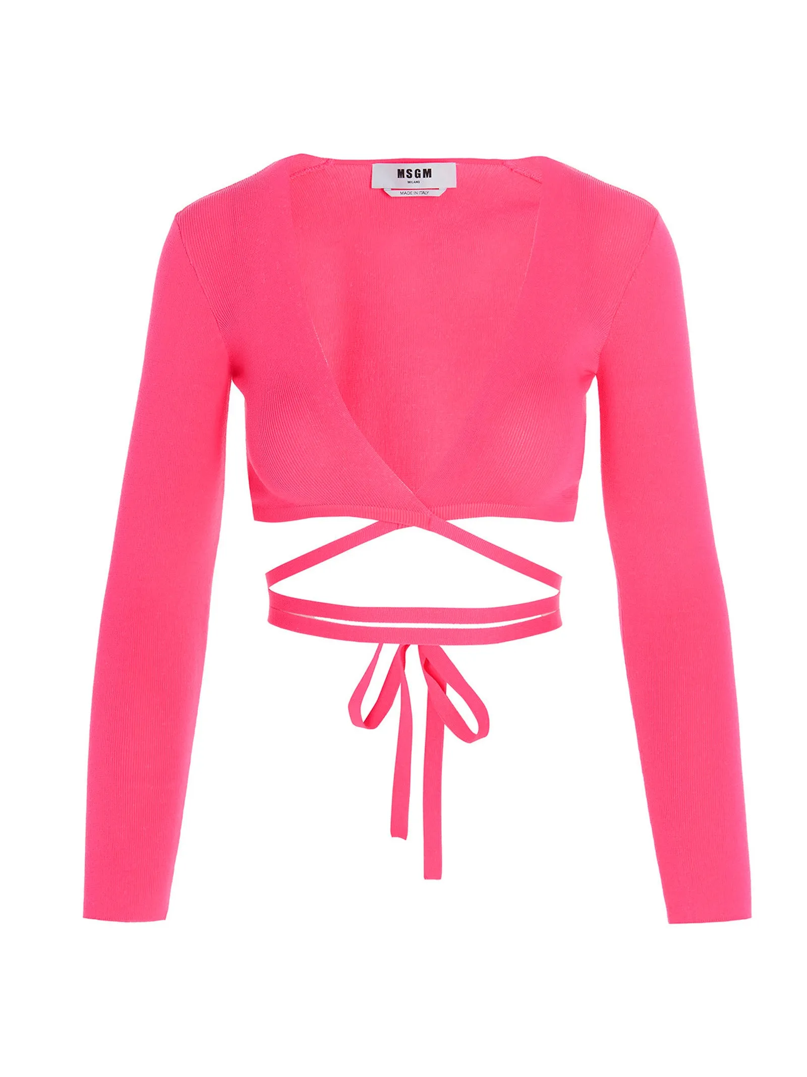 MSGM V-Neck Cropped Top