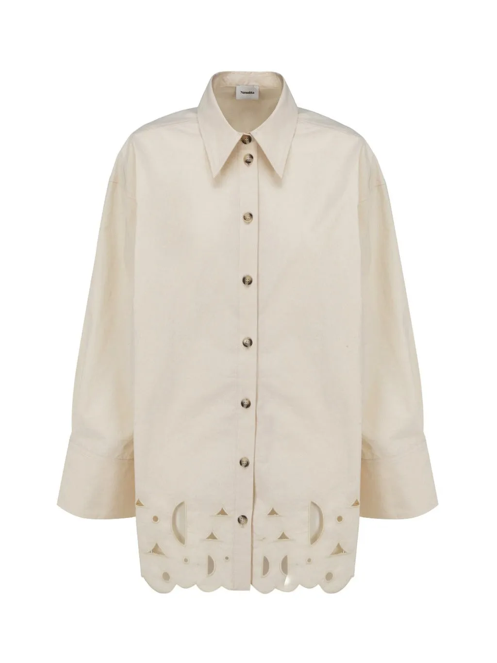 Nanushka Perforated Long-Sleeved Shirt