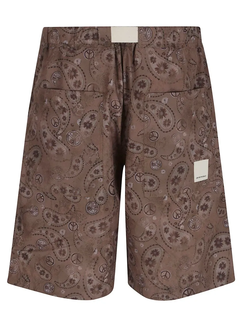 Paisley Patterned Bermuda Shorts