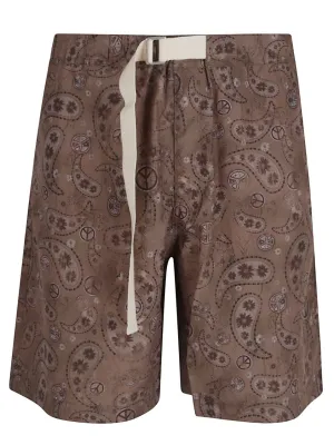 Paisley Patterned Bermuda Shorts