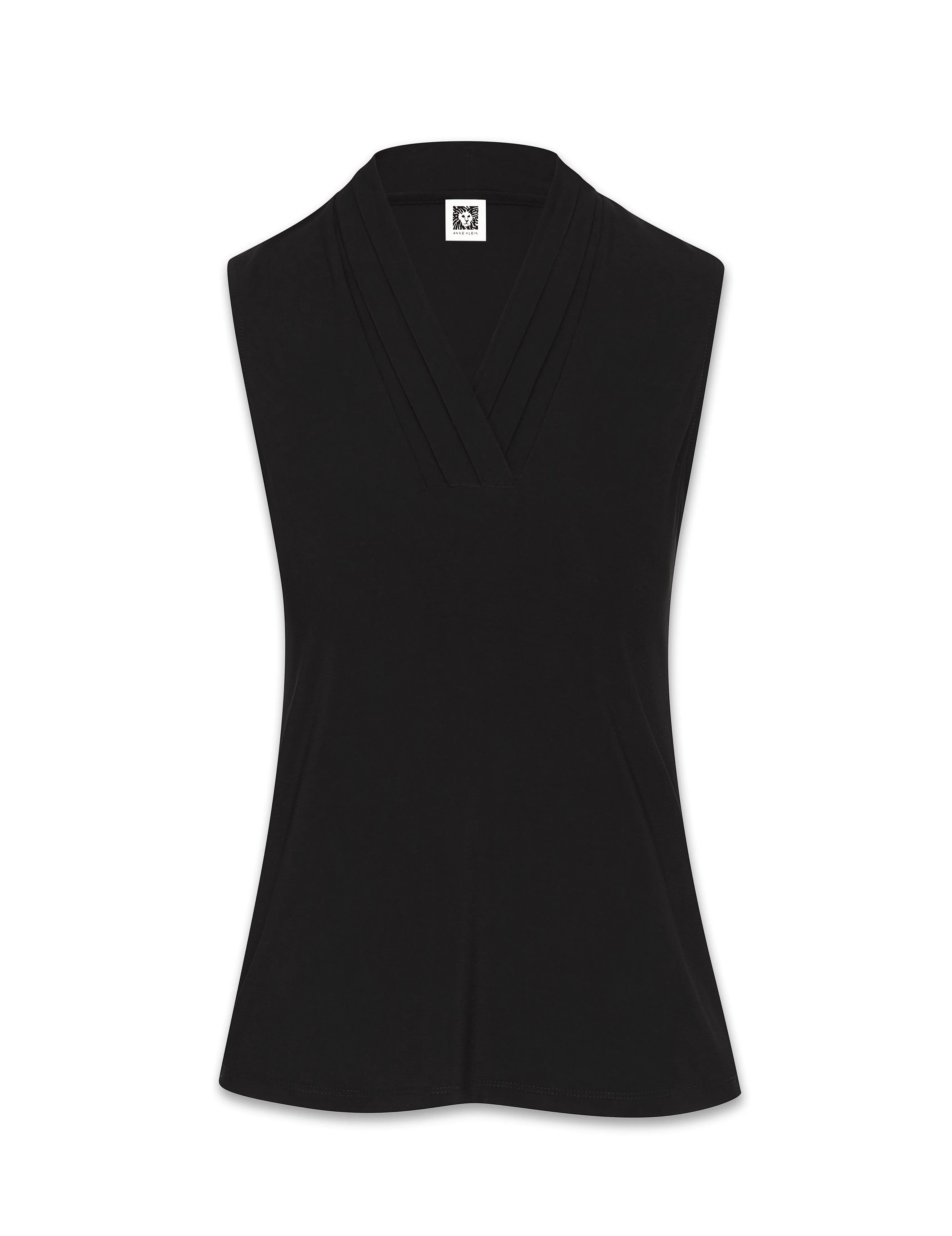 Petite V-Neck Triple Pleat Top