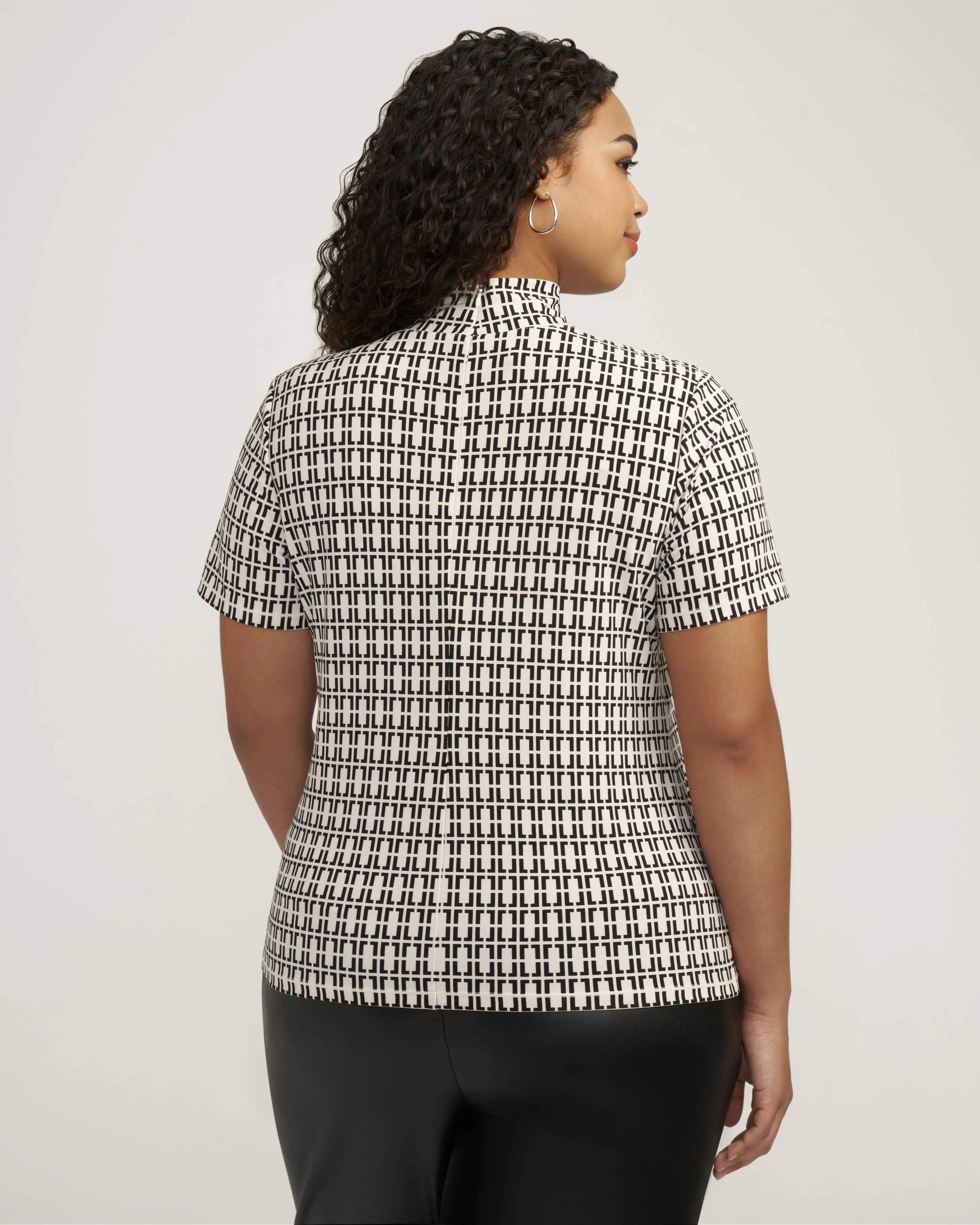 Plus Size Chainlink Mock Neck Top- Sale