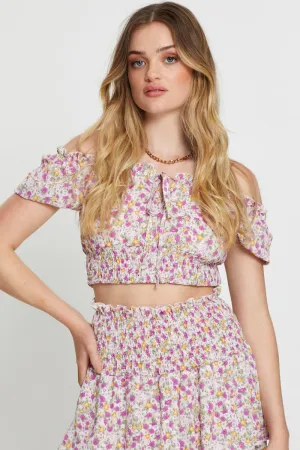 Print Crop Top Sleeveless