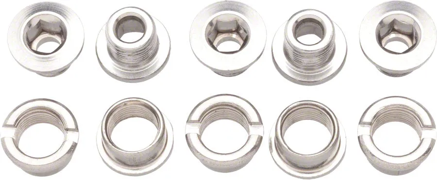Problem Solvers Single Chainring Bolts Silver Stainless
