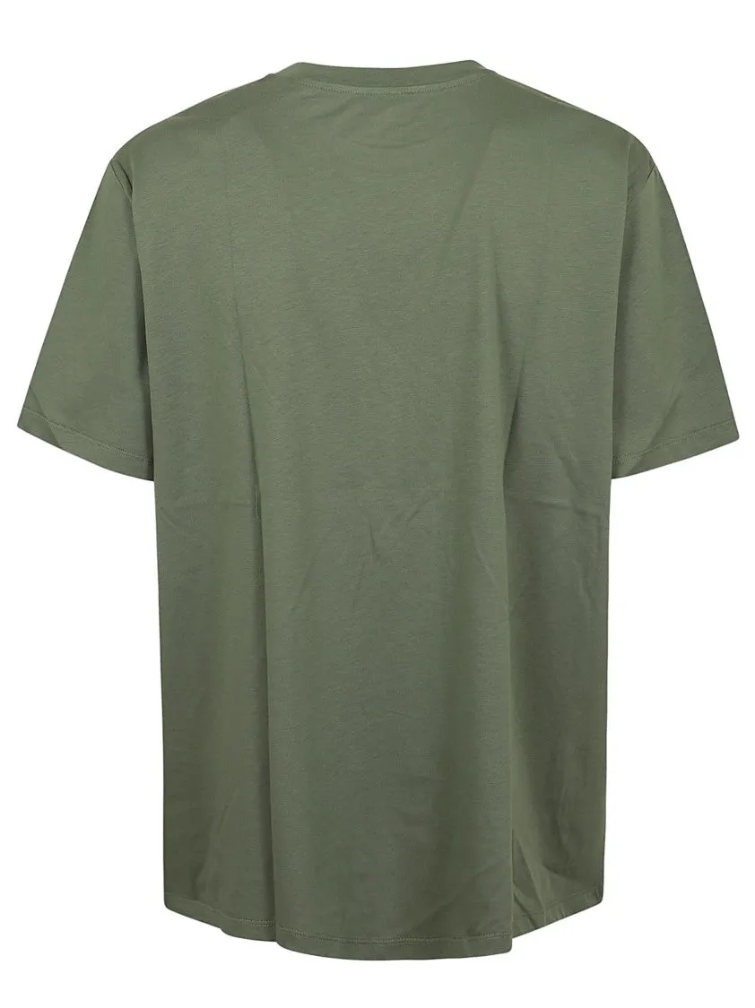 Regular Fit Green Cotton T-Shirt
